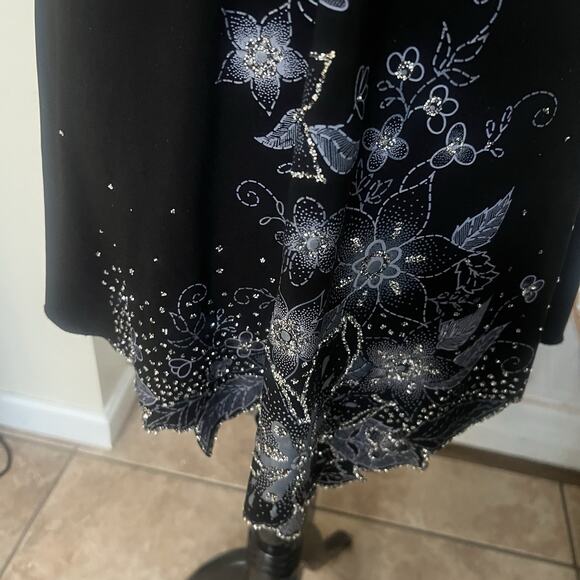 Libian USA Y2K Whimsygoth Sparkly Floral Print Mini Dress Black Size Large Fairy - Picture 6 of 11